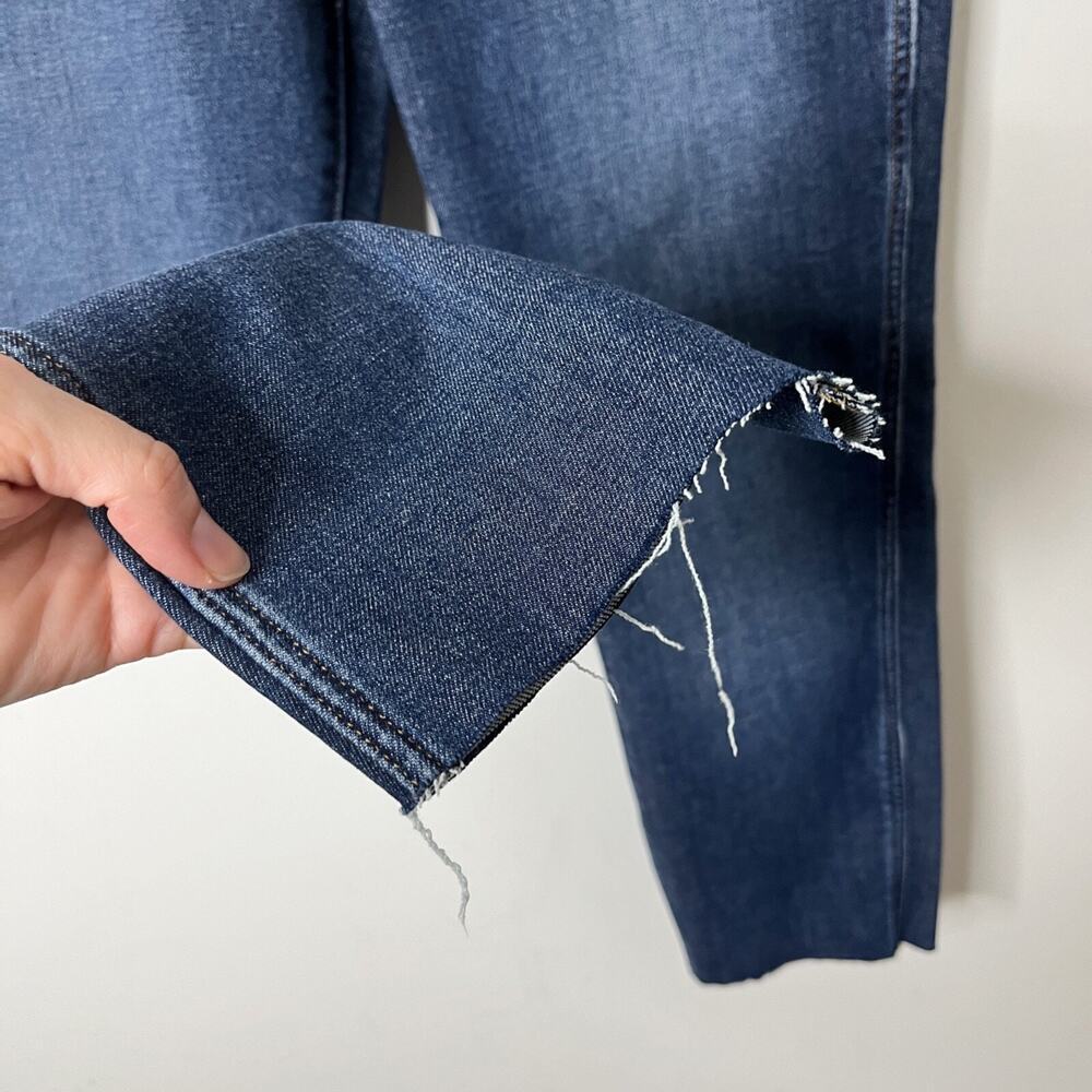 Everlane Women's Jeans 33 The Way High Skinny Med Wash Cropped Cut Off High Rise - Picture 5 of 10